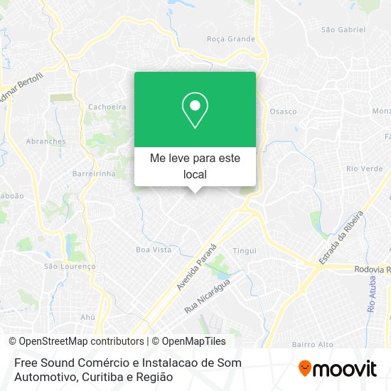 Free Sound Comércio e Instalacao de Som Automotivo mapa