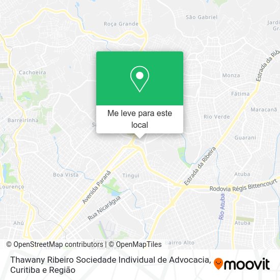 Thawany Ribeiro Sociedade Individual de Advocacia mapa