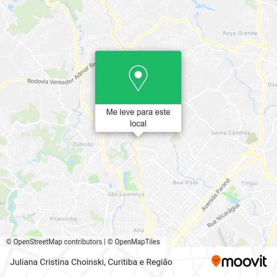 Juliana Cristina Choinski mapa