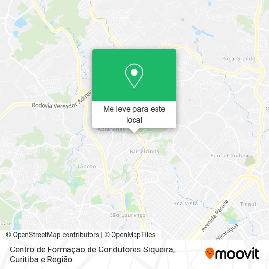 Centro de Formação de Condutores Siqueira mapa