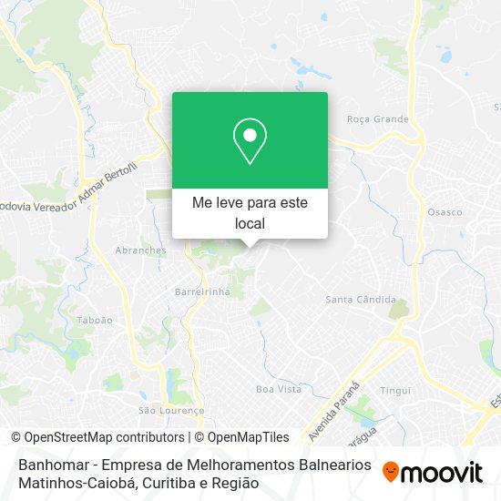 Banhomar - Empresa de Melhoramentos Balnearios Matinhos-Caiobá mapa