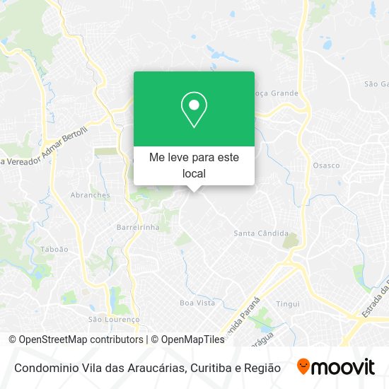 Condominio Vila das Araucárias mapa