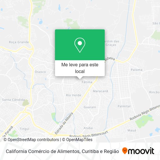 California Comércio de Alimentos mapa