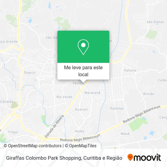 Giraffas Colombo Park Shopping mapa
