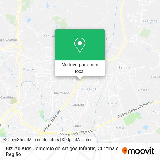Bizuzu Kids Comércio de Artigos Infantis mapa