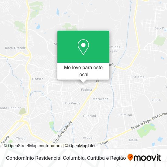 Condomínio Residencial Columbia mapa