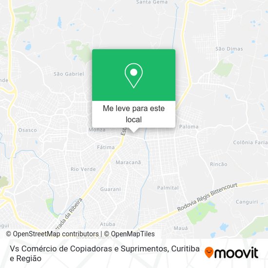 Vs Comércio de Copiadoras e Suprimentos mapa