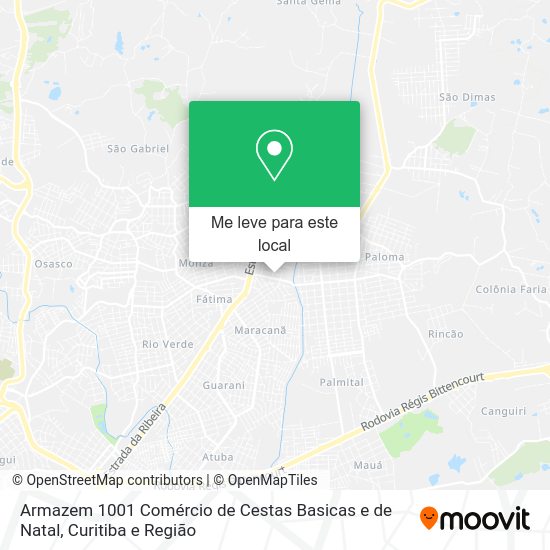 Armazem 1001 Comércio de Cestas Basicas e de Natal mapa