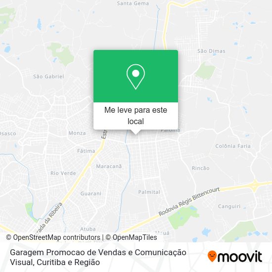 Garagem Promocao de Vendas e Comunicação Visual mapa
