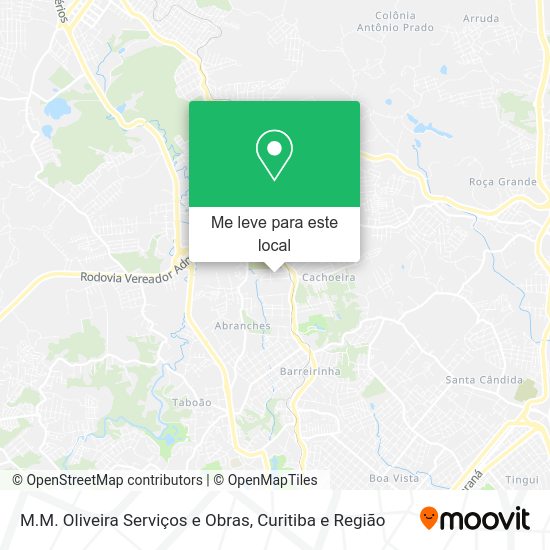 M.M. Oliveira Serviços e Obras mapa