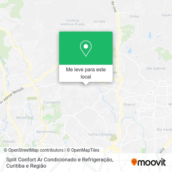 Split Confort Ar Condicionado e Refrigeração mapa