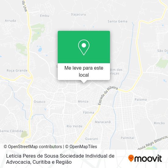 Letícia Peres de Sousa Sociedade Individual de Advocacia mapa