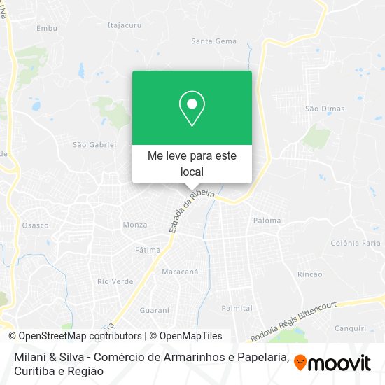 Milani & Silva - Comércio de Armarinhos e Papelaria mapa