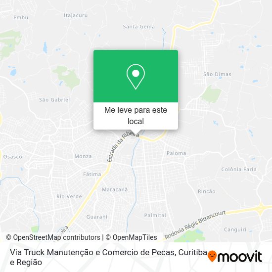 Via Truck Manutenção e Comercio de Pecas mapa