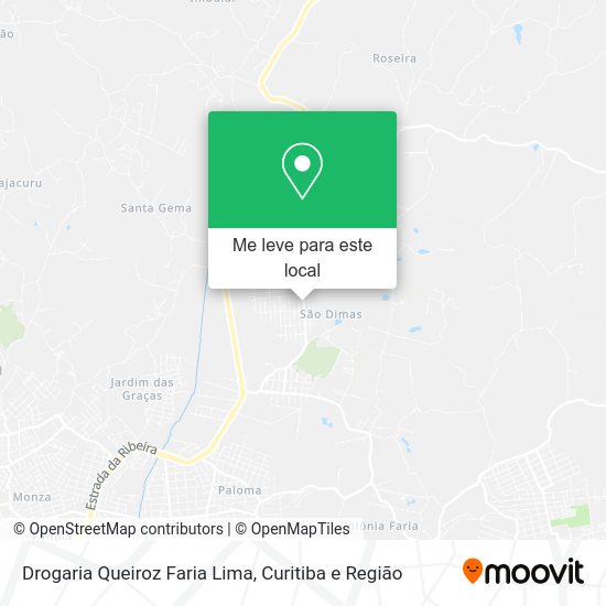 Drogaria Queiroz Faria Lima mapa