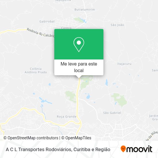 A C L Transportes Rodoviários mapa
