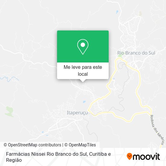 Farmácias Nissei Rio Branco do Sul mapa