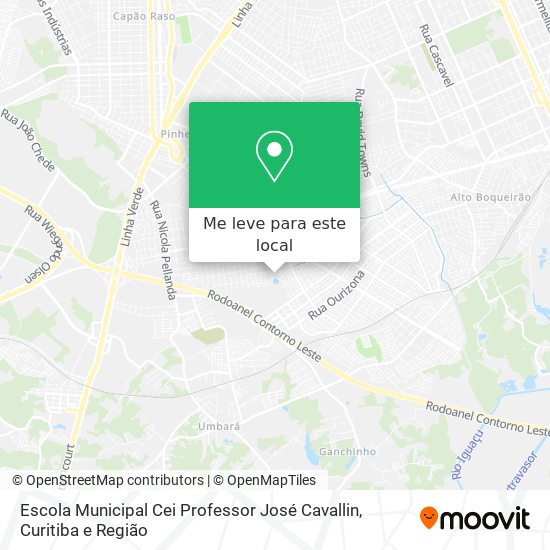 Escola Municipal Cei Professor José Cavallin mapa