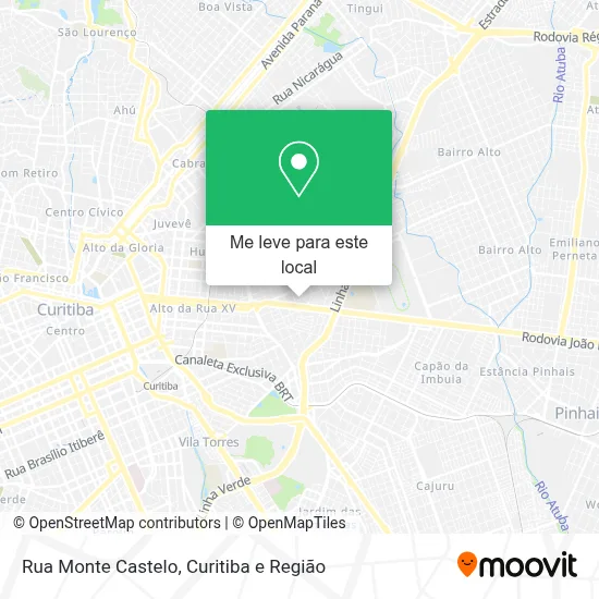 Rua Monte Castelo mapa