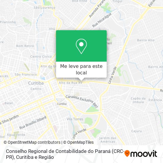 Conselho Regional de Contabilidade do Paraná (CRC-PR) mapa