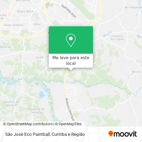 São José Eco Paintball mapa