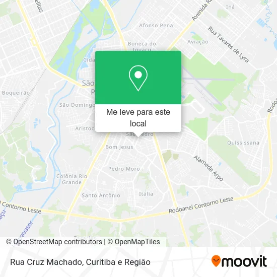 Rua Cruz Machado mapa
