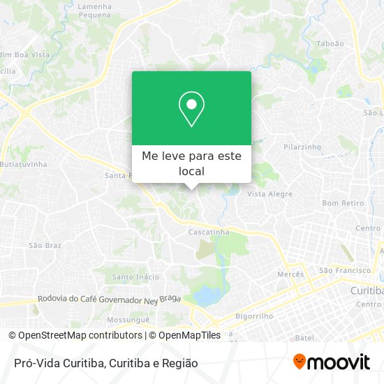 Pró-Vida Curitiba mapa