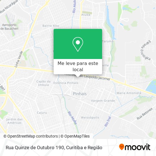 Rua Quinze de Outubro 190 mapa