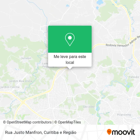 Rua Justo Manfron mapa