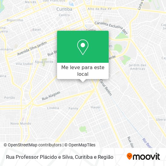 Rua Professor Plácido e Silva mapa