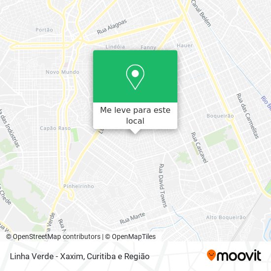 Linha Verde - Xaxim mapa