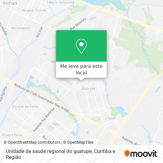 Unidade de saude regional do guatupe mapa