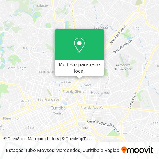 Estação Tubo Moyses Marcondes mapa