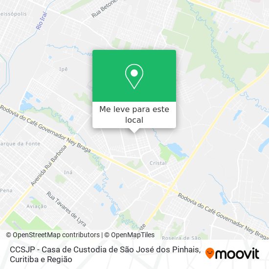 CCSJP - Casa de Custodia de São José dos Pinhais mapa