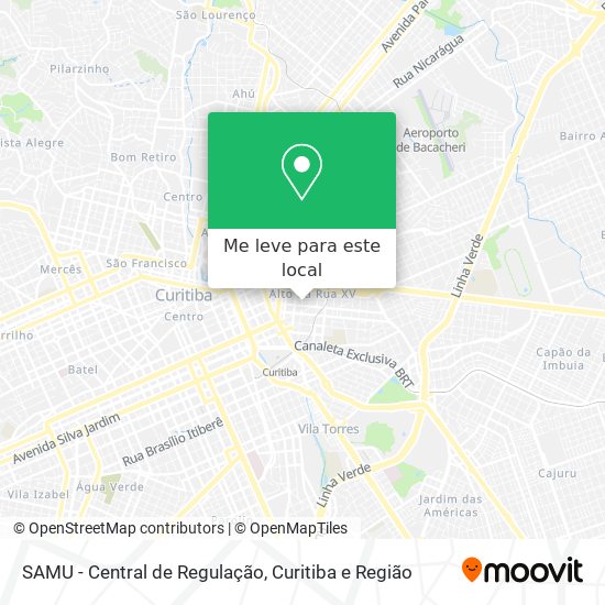 SAMU - Central de Regulação mapa
