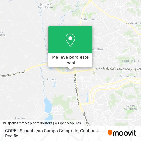 COPEL Subestaçāo Campo Comprido mapa