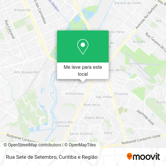 Rua Sete de Setembro mapa