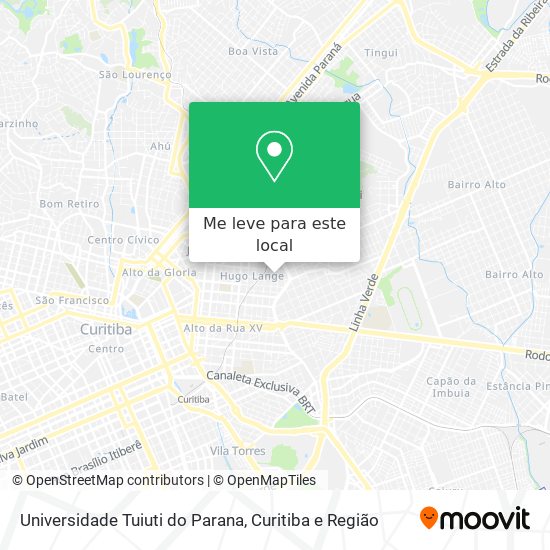 Universidade Tuiuti do Parana mapa