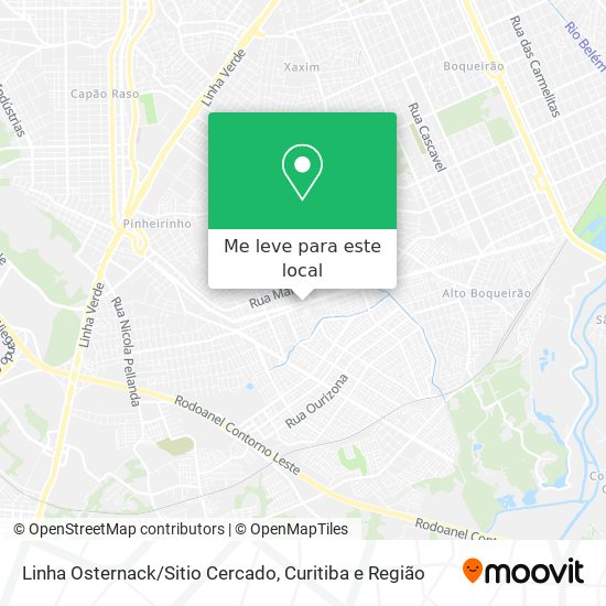 Linha Osternack/Sitio Cercado mapa