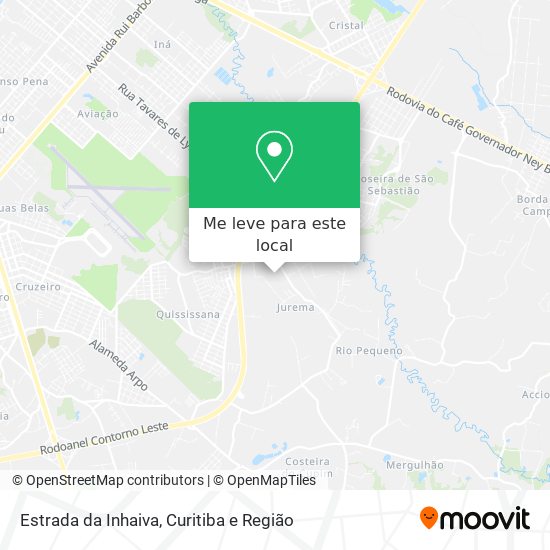 Estrada da Inhaiva mapa