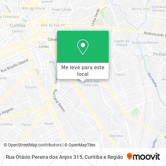 Rua Otávio Pereira dos Anjos 315 mapa