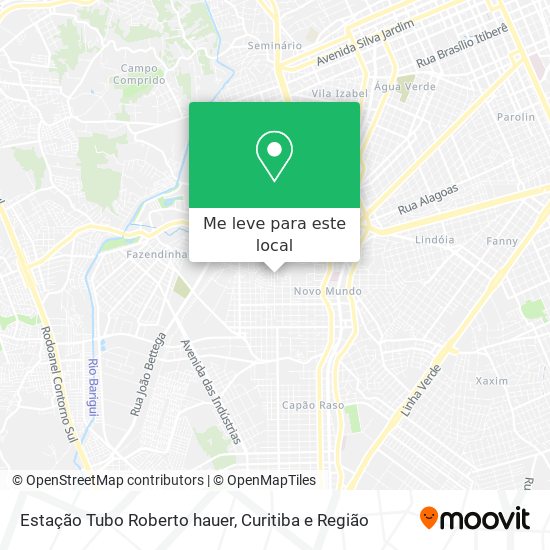 Estação Tubo Roberto hauer mapa