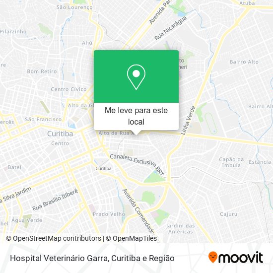 Hospital Veterinário Garra mapa