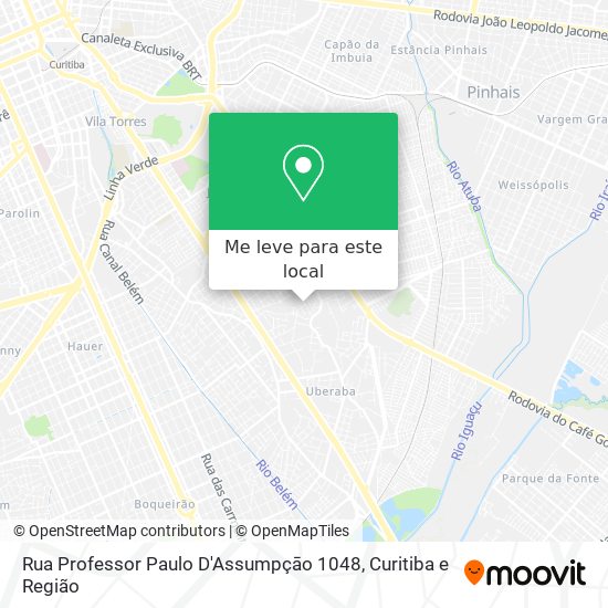 Rua Professor Paulo D'Assumpçāo 1048 mapa