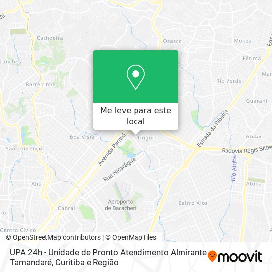 UPA 24h - Unidade de Pronto Atendimento Almirante Tamandaré mapa