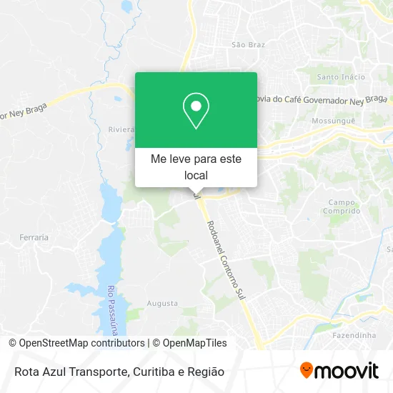 Rota Azul Transporte mapa
