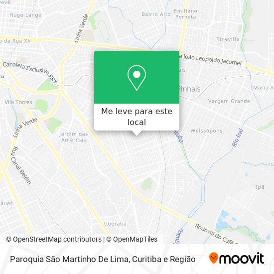Paroquia São Martinho De Lima mapa