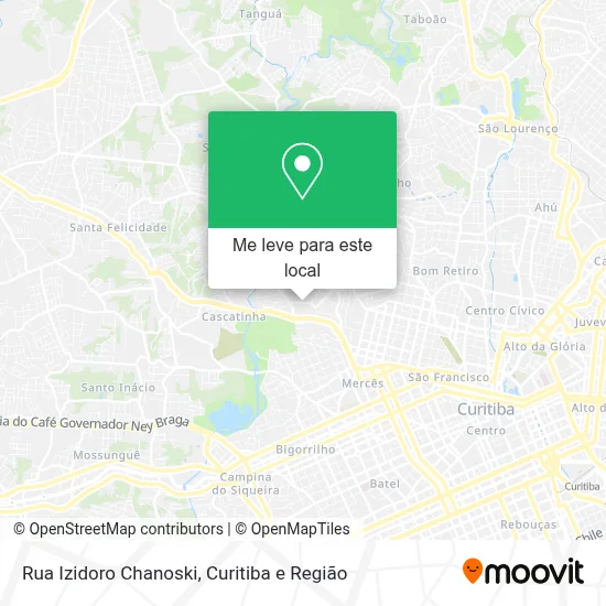 Rua Izidoro Chanoski mapa
