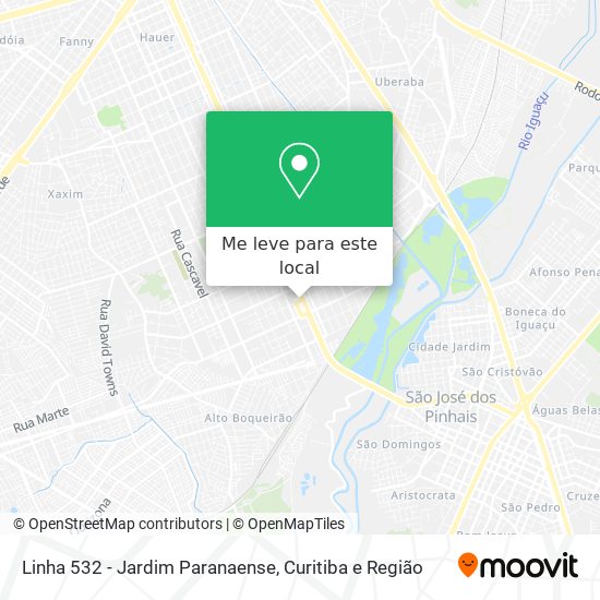 Linha 532 - Jardim Paranaense mapa