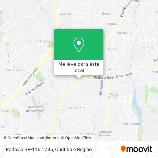 Rodovia BR-116 1785 mapa